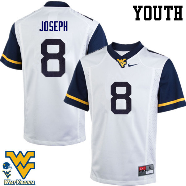 NCAA Youth Karl Joseph West Virginia Mountaineers White #8 Nike Stitched Football College Authentic Jersey EE23V64OG